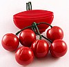 BP219 red bakelite bowl of cherries dangly pin